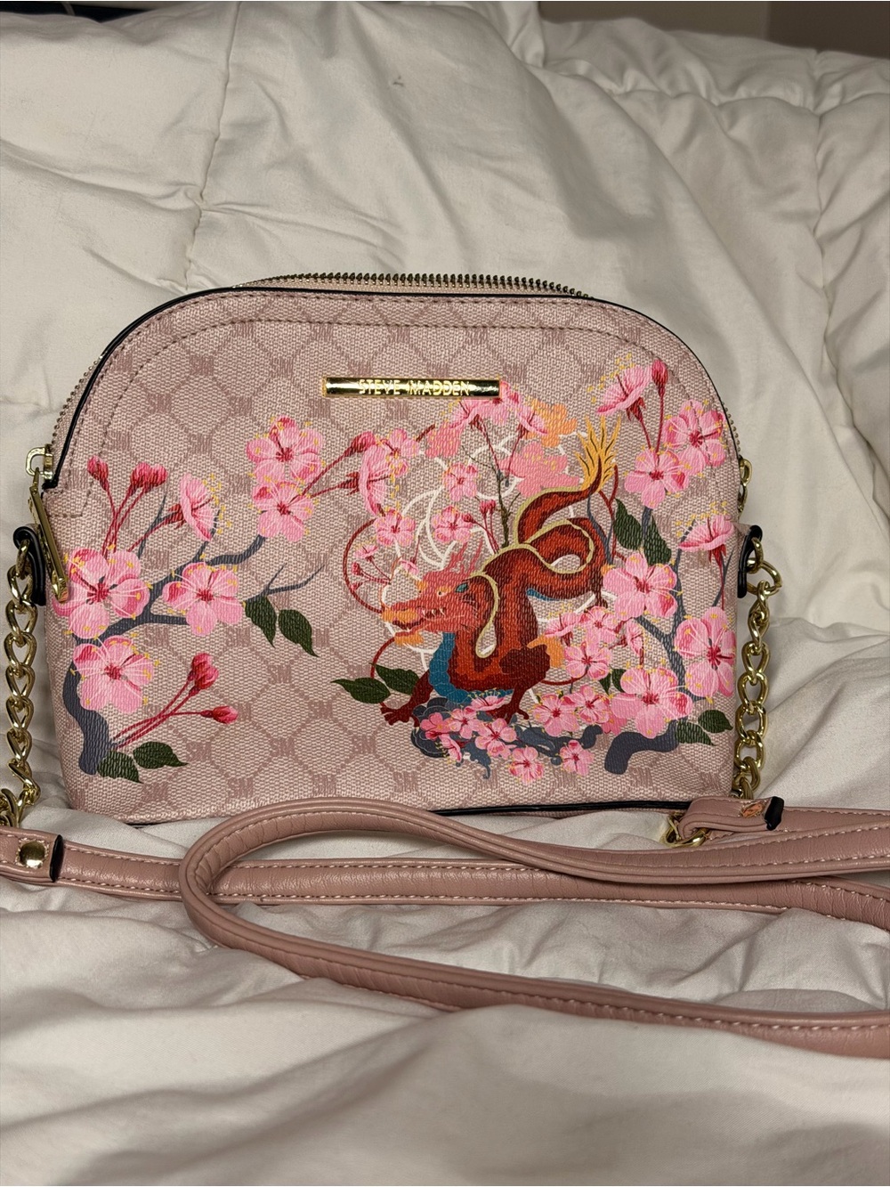 Rare Steve Madden Dragon Sakura Crossbody Bag